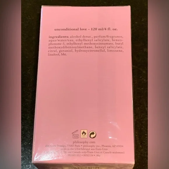 NIB Philosophy Unconditional Love Eau De Parfum, 4 fl oz. - Picture 7 of 7
